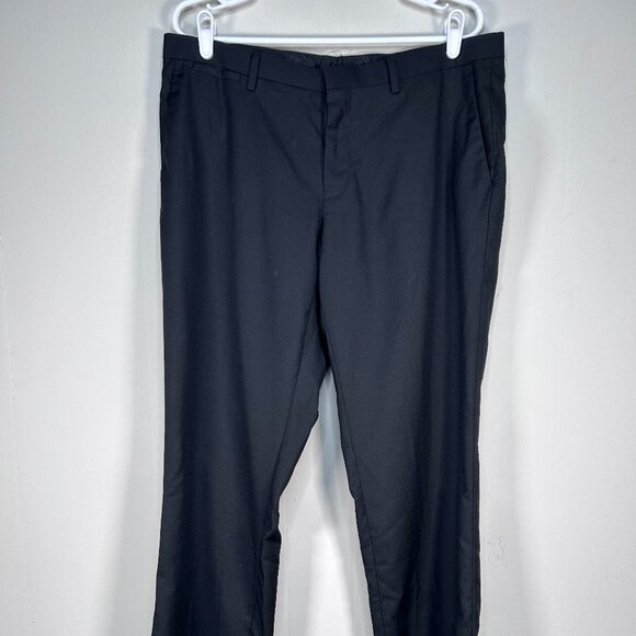 Alberto Cardinali Dress Pants Men's 36 x 34 Straight Cut Black Business Office - Picture 1 of 13
